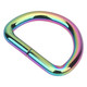25mm Rainbow Non-Welded Metal D-Rings (Pack of 2)
